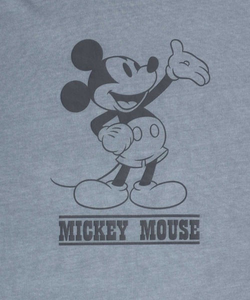 Disney(ディズニー)の「Disney/ディズニー ミッキー ヴィンテージライク フロント バックプリント スウェット半袖Tシャツ レディース メンズ(Tシャツ/カットソー・レディース・ピンク系その他/ブルー系その他/スミクロ・M/L/LL)」の15枚目の写真