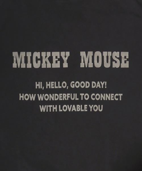 Disney(ディズニー)の「Disney/ディズニー ミッキー ヴィンテージライク フロント バックプリント スウェット半袖Tシャツ レディース メンズ(Tシャツ/カットソー・レディース・ピンク系その他/ブルー系その他/スミクロ・M/L/LL)」の18枚目の写真