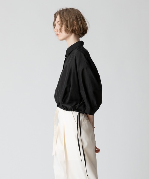allureville(アルアバイル)の「セルロースタンブラーショートシャツ(シャツ/ブラウス・レディース・オフホワイト/ブルー/ブラック・2)」の10枚目の写真