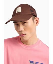 EMPORIO ARMANI（エンポリオアルマーニ）の「【エンポリオ アルマーニ】Emporio Armani Sustainability Values Capsule Collection ベースボールキャップ オーガニックコットン パームツリー刺繍（キャップ・メンズ）」