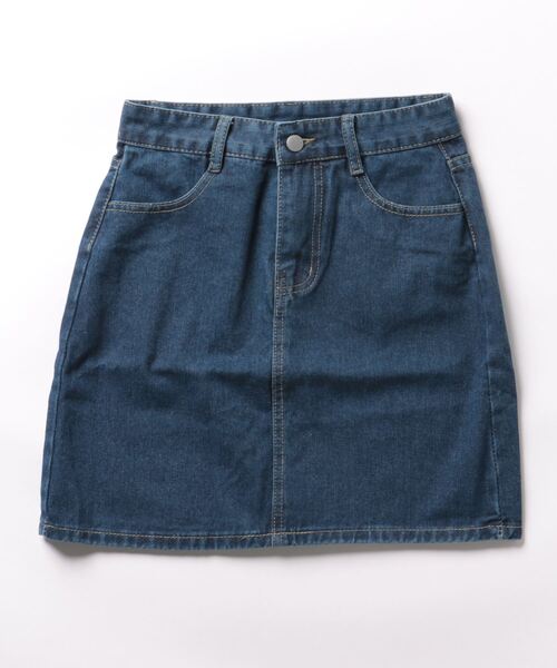 frunco（フランコ）の「カラーデニム台形ミニスカート（デニムスカート