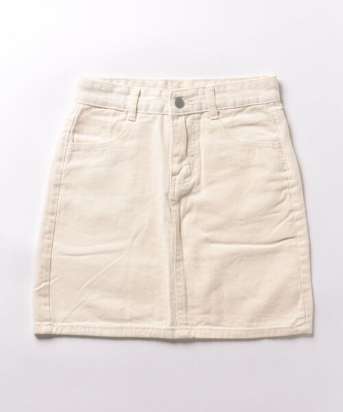 frunco(フランコ)の「カラーデニム台形ミニスカート(デニムスカート・レディース・ネイビー/ピンク/ホワイト/ブラック・MEDIUM)」の5枚目の写真