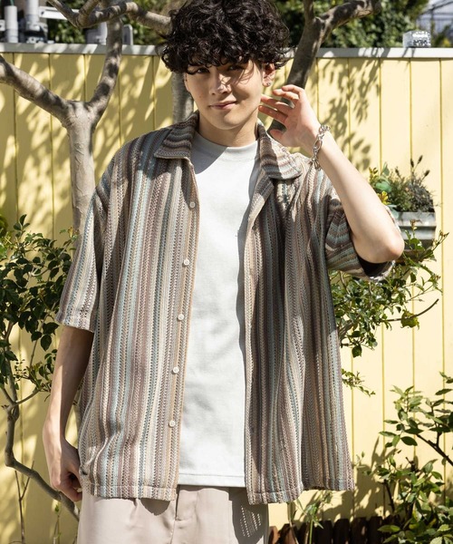 niko and...（ニコアンド）の「アソート透かしシャツ（シャツ/ブラウス・メンズ・グリーン/ネイビー/ベージュ/ライトブルー/ダークブルー/オレンジ・MEDIUM/LARGE）」の17枚目の写真