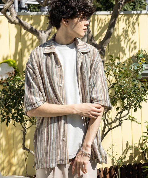 niko and...（ニコアンド）の「アソート透かしシャツ（シャツ/ブラウス・メンズ・グリーン/ネイビー/ベージュ/ライトブルー/ダークブルー/オレンジ・MEDIUM/LARGE）」の19枚目の写真