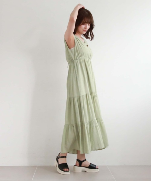 archives（アルシーヴ）の「２ｗａｙカシュクールワンピース（ワンピース・レディース・ブラック/アイボリー/グリーン/オレンジ/ブラウン・MEDIUM）」の18枚目の写真