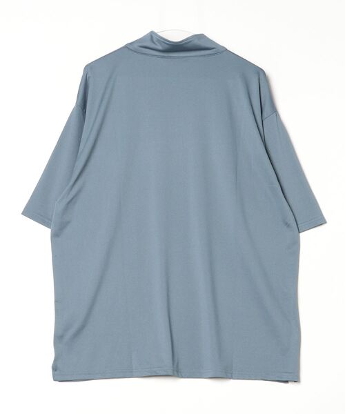 JOHN'S CLOSET(ジョンズクローゼット)の「【a】とろみジョーゼット フラワーエンブロイダリー ハーフジップ(Tシャツ/カットソー・メンズ・ブルー/グレイッシュベージュ/ブラック・MEDIUM/LARGE)」の11枚目の写真