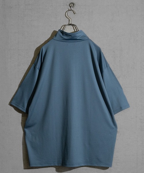 JOHN'S CLOSET(ジョンズクローゼット)の「【a】とろみジョーゼット フラワーエンブロイダリー ハーフジップ(Tシャツ/カットソー・メンズ・ブルー/グレイッシュベージュ/ブラック・MEDIUM/LARGE)」の12枚目の写真