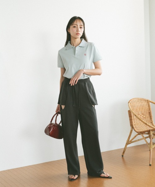 VANNIE U（ヴァニーユー）の「オーバルロゴポロシャツ（ポロシャツ・レディース・ブルー/アイボリー/ライトグレー/ベージュ/ネイビー・FREE）」の14枚目の写真