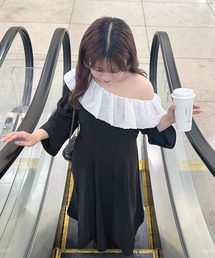 French girly collection ケープデザインフレアワンピース【ZOZOTOWN限定アイテム】