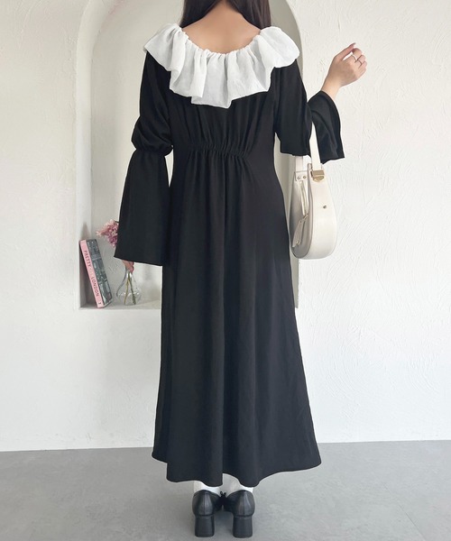 apres jour（アプレジュール）の「French girly collection ケープデザインフレアワンピース【ZOZOTOWN限定アイテム】（ワンピース・レディース・ブラック系その他/グレー系その他・フリー/X-LARGE）」の7枚目の写真
