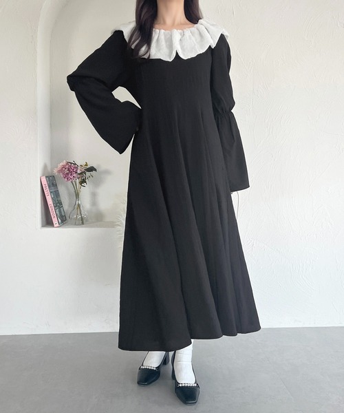 apres jour（アプレジュール）の「French girly collection ケープデザインフレアワンピース【ZOZOTOWN限定アイテム】（ワンピース・レディース・ブラック系その他/グレー系その他・フリー/X-LARGE）」の15枚目の写真