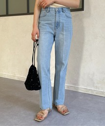 Thevon | 裾段差スリットセンタープレスデニム(デニムパンツ)