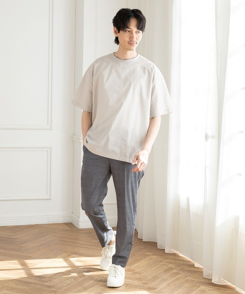 GLOBAL WORK（グローバルワーク）の「エアかるTシャツ/986862（Tシャツ/カットソー・メンズ・ライトグレー/ブルー系その他7・SMALL/MEDIUM/LARGE/X-LARGE）」の3枚目の写真