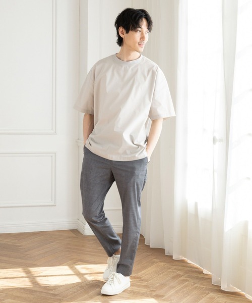 GLOBAL WORK（グローバルワーク）の「エアかるTシャツ/986862（Tシャツ/カットソー・メンズ・ライトグレー/ブルー系その他7・SMALL/MEDIUM/LARGE/X-LARGE）」の4枚目の写真