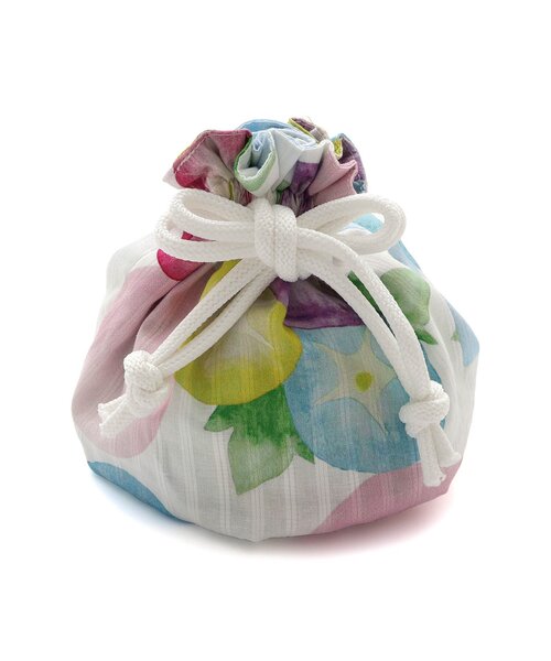 Ampersand（アンパサンド）の「総柄フリル甚平（浴衣・キッズ・クリーム/アイボリー/サックスブルー/ラベンダー・80/90/95/100/110/120/130/140）」の13枚目の写真