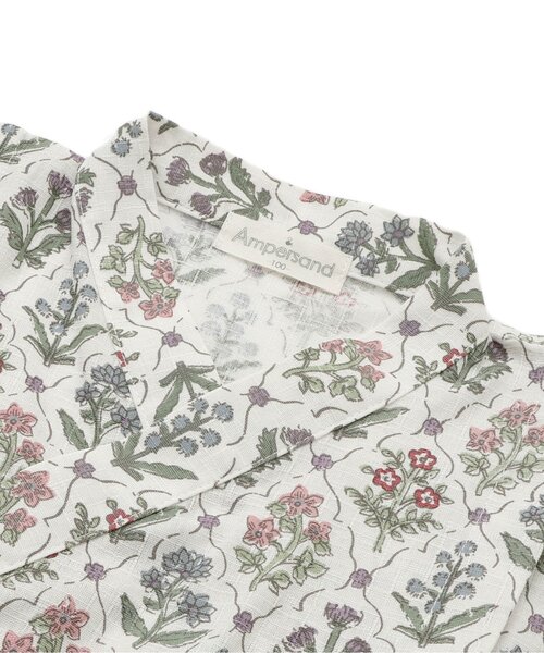 Ampersand（アンパサンド）の「総柄フリル甚平（浴衣・キッズ・クリーム/アイボリー/サックスブルー/ラベンダー・80/90/95/100/110/120/130/140）」の19枚目の写真