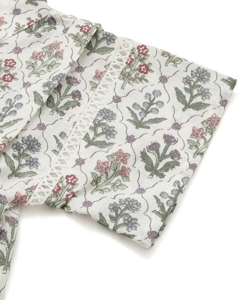 Ampersand（アンパサンド）の「総柄フリル甚平（浴衣・キッズ・クリーム/アイボリー/サックスブルー/ラベンダー・80/90/95/100/110/120/130/140）」の22枚目の写真