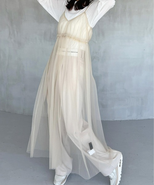 Olu.（オルドット）の「ギャザーチュールキャミソールワンピース