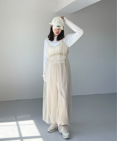 Olu.（オルドット）の「ギャザーチュールキャミソールワンピース