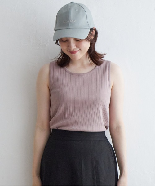 LBC（エルビーシー）の「【着やせ効果抜群】コットンUSA針抜きタンクトップ（タンクトップ・レディース・ダークオリーブ/ブラック/ベージュ/オレンジ/ホワイト・L/M）」の16枚目の写真