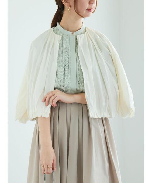 Te chichi（テチチ）の「クレープコットンギャザーブルゾン（ブルゾン・レディース・ブラック/オフホワイト/ブルー・F）」の10枚目の写真