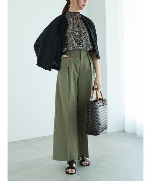 Te chichi（テチチ）の「クレープコットンギャザーブルゾン（ブルゾン・レディース・ブラック/オフホワイト/ブルー・F）」の5枚目の写真