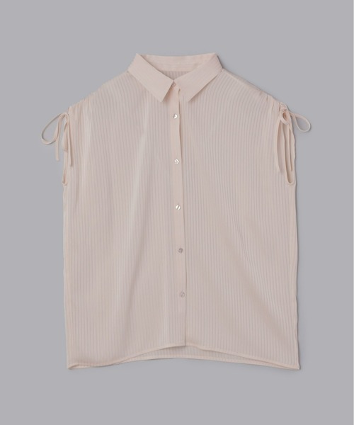 Olu.（オルドット）の「ストライプバルーンビスチェセット（シャツ/ブラウス・レディース・ブルー/ピンクベージュ・FREE）」の4枚目の写真