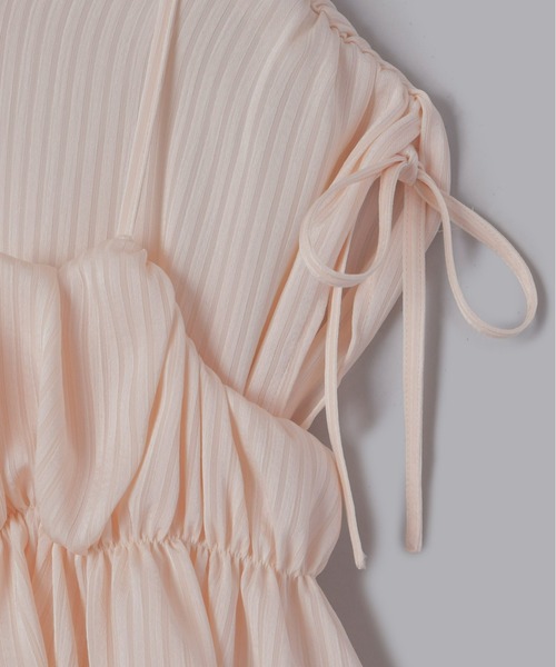 Olu.（オルドット）の「ストライプバルーンビスチェセット（シャツ/ブラウス・レディース・ブルー/ピンクベージュ・FREE）」の9枚目の写真