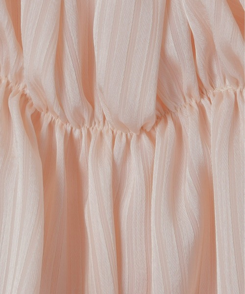 Olu.（オルドット）の「ストライプバルーンビスチェセット（シャツ/ブラウス・レディース・ブルー/ピンクベージュ・FREE）」の10枚目の写真