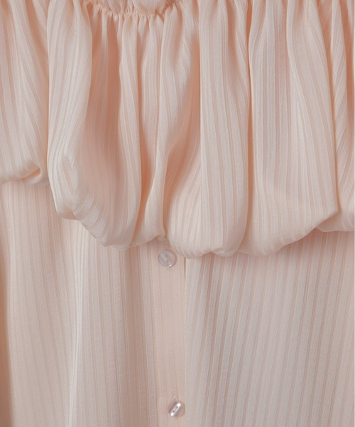 Olu.（オルドット）の「ストライプバルーンビスチェセット（シャツ/ブラウス・レディース・ブルー/ピンクベージュ・FREE）」の11枚目の写真