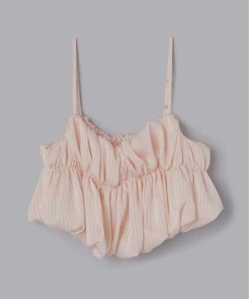 Olu.（オルドット）の「ストライプバルーンビスチェセット（シャツ/ブラウス・レディース・ブルー/ピンクベージュ・FREE）」の5枚目の写真