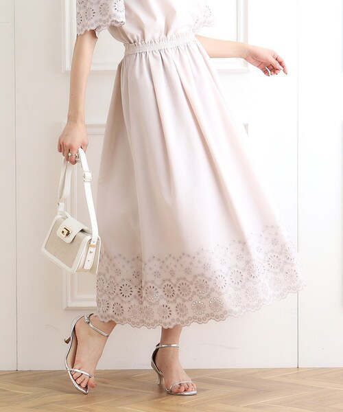 【セール】再生ポリ混スパンローンスカート（スカート）｜couture brooch（クチュールブローチ）