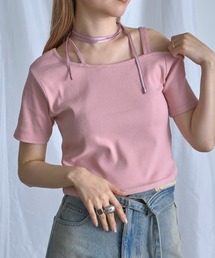 ワンショルチョーカーTシャツ