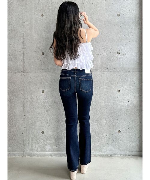 GYDA(ジェイダ)の「ティアードベアトップス(キャミソール・レディース・オフホワイト/ブラック・FREE)」の14枚目の写真