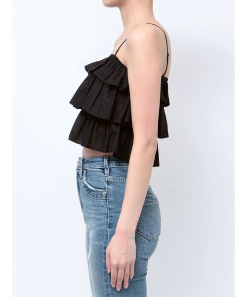 GYDA(ジェイダ)の「ティアードベアトップス(キャミソール・レディース・オフホワイト/ブラック・FREE)」の17枚目の写真