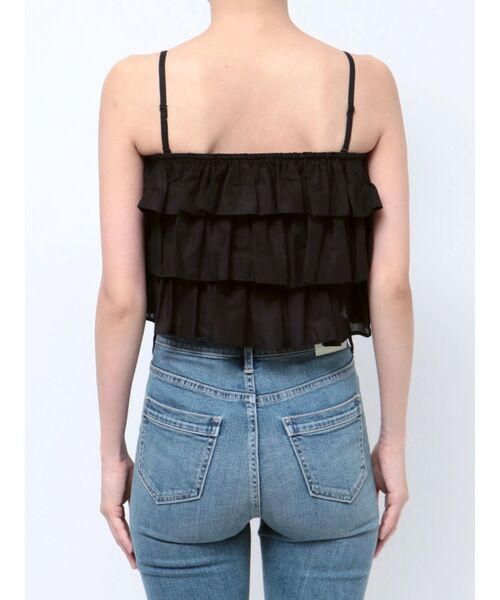 GYDA(ジェイダ)の「ティアードベアトップス(キャミソール・レディース・オフホワイト/ブラック・FREE)」の18枚目の写真