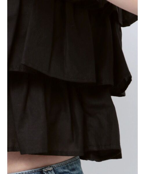 GYDA(ジェイダ)の「ティアードベアトップス(キャミソール・レディース・オフホワイト/ブラック・FREE)」の21枚目の写真