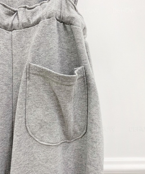 MAISON DE THERESE（メゾン ド テレーズ）の「ロープウエストワイドパンツサロペット（サロペット/オーバーオール・レディース・ブラック/グレー・M）」の12枚目の写真