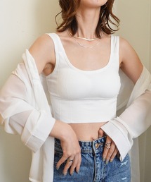 styiro | 【7色/サイズ展開】カップ付きタンクトップ シームレスブラトップ リラックスインナー ヘルシースタイル(キャミソール)