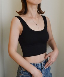 【8色/サイズ展開】カップ付きタンクトップ シームレスブラトップ リラックスインナー ヘルシースタイル