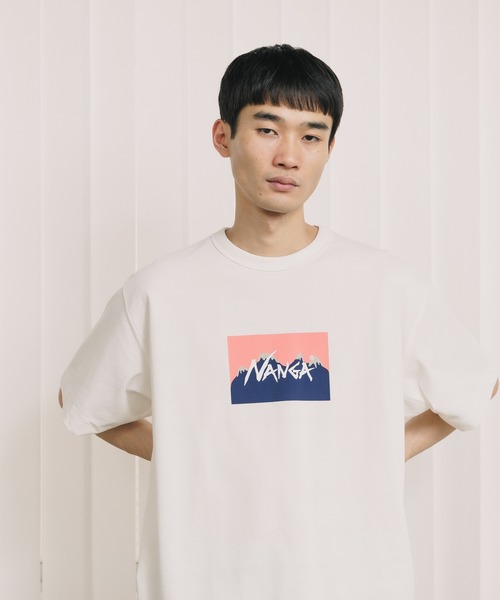 NANGA（ナンガ）の「NANGA/ナンガ×JERRY UKAI/ジェリーウカイ ECO HYBRID NANGA LOGO TEE Tシャツ（Tシャツ/カットソー・メンズ・ブラック/ホワイト・XL/L/M）」の2枚目の写真