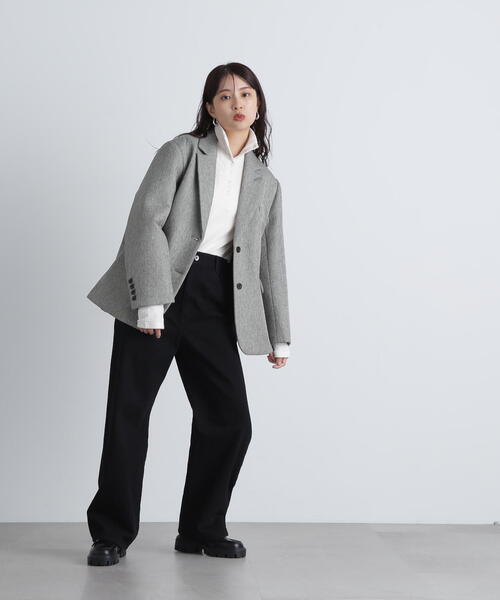N.(N. Natural Beauty Basic)(エヌエヌナチュラルビューティーベーシック)の「◆ワイドストレートデニムパンツ(デニムパンツ・レディース・グレー/ブラック・SMALL/MEDIUM)」の9枚目の写真