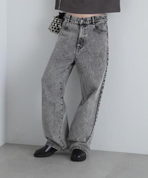N.(N. Natural Beauty Basic)(エヌエヌナチュラルビューティーベーシック)の「◆ワイドストレートデニムパンツ(デニムパンツ・レディース・グレー/ブラック・SMALL/MEDIUM)」の17枚目の写真