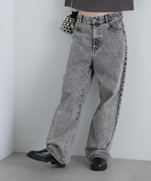 N.(N. Natural Beauty Basic)(エヌエヌナチュラルビューティーベーシック)の「◆ワイドストレートデニムパンツ(デニムパンツ・レディース・グレー/ブラック・SMALL/MEDIUM)」の16枚目の写真