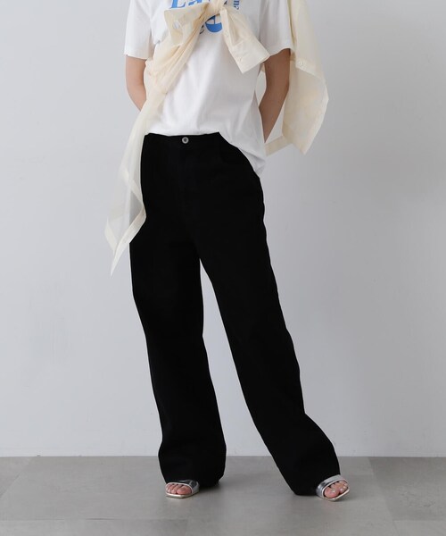 N.(N. Natural Beauty Basic)(エヌエヌナチュラルビューティーベーシック)の「◆ワイドストレートデニムパンツ(デニムパンツ・レディース・グレー/ブラック・SMALL/MEDIUM)」の1枚目の写真