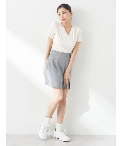 earth music&ecology（アースミュージックアンドエコロジー）の「ミニスカパン（その他パンツ・レディース・ブラック/グレー/オフホワイト・S/M）」の17枚目の写真