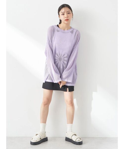 earth music&ecology（アースミュージックアンドエコロジー）の「ミニスカパン（その他パンツ・レディース・ブラック/グレー/オフホワイト・S/M）」の21枚目の写真