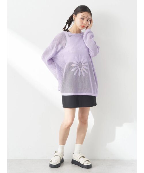 earth music&ecology（アースミュージックアンドエコロジー）の「ミニスカパン（その他パンツ・レディース・ブラック/グレー/オフホワイト・S/M）」の22枚目の写真