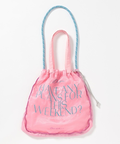 niko and...（ニコアンド）の「オリジナルコード2WAYトートバッグ（トートバッグ・レディース・ピンク/グリーン/ブラック・0）」の3枚目の写真