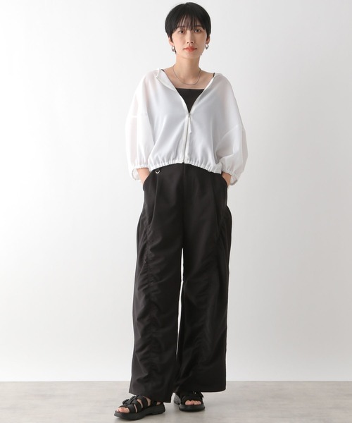 LEPSIM(レプシィム)の「ZIPコンパクトブラウス 116421(シャツ/ブラウス・レディース・ライム/ブラック/オフホワイト・FREE)」の8枚目の写真
